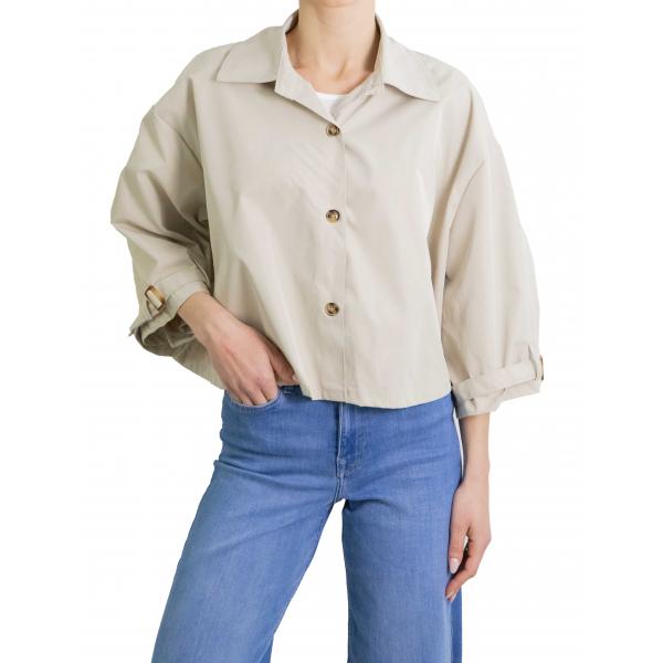 Trench corto con bottoni e colletto "Emma"